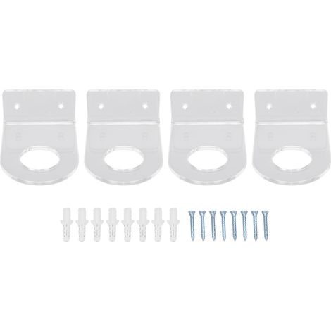 Support de Présentation pour Balles Transparent en Acrylic - 4 Supports de Montage Murale pour Balles de Baseball et Sports avec Installation Facile (1/5)