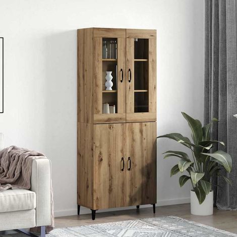 Highboard 2 pcs Artisan Oak 69.5 x 34 x 180 cm Engineered Wood vidaXL (1/5)