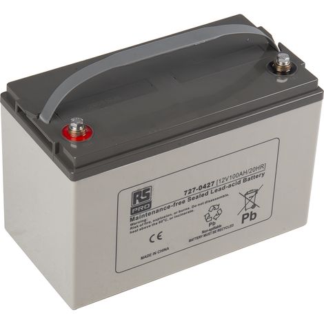 Batterie au plomb étanche RS PRO 12V 100Ah cyclique ( Prix pour 1 )