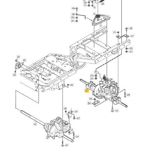 TRASMISSIONE POSTERIORE K574G-2 porte ORIGINALE STIGA - 1137-0124-01
