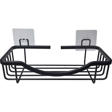Panier de Douche Adhésif "Filaire" 28cm Noir