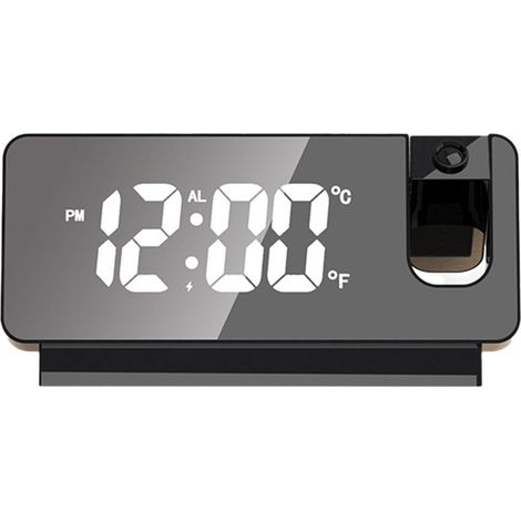 Reloj de mesa con proyección LED, temporizador de apagado automático y pantalla de temperatura. (1/5)