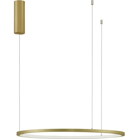 [NEUWERTIG] B-Ware Nova Luce Pendelleuchte Hängeleuchte Tarquin Led Messing Warmweiß Dimmbar 60 Cm