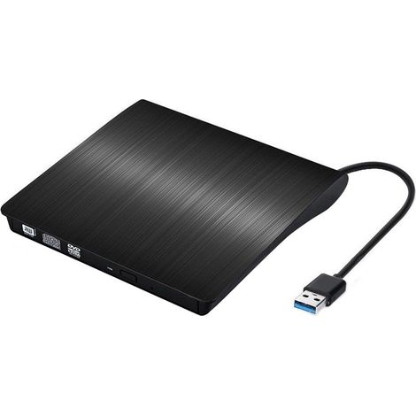 Lecteur CD externe portable USB 3.0, graveur DVD/CD-ROM haute vitesse, Plug and Play (1/4)