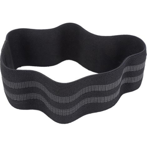 Bande élastique de fitness pour yoga et musculation, anneau de résistance élastique (noir) L (1/5)