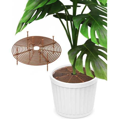 Set of 2 Floor Protectors for Plant Pot with Fixing Nails – Diameter 30 cm – Protection Against Cats Children (1/5)