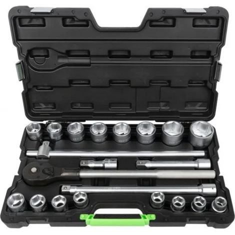 Boîte à outils 21 pièces douilles 3/4" 6 bords – Empreinte torx – Pour travaux mécaniques – JBM53727 (1/5)
