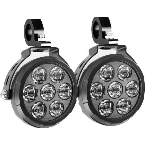 Faros antiniebla para motocicleta, iluminación LED, diseño impermeable, luz trasera estroboscópica. (1/2)