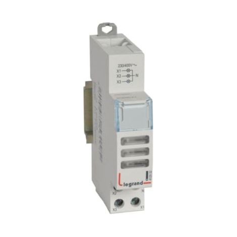 Voyant à LED CX³ triple 230V à 400V - blanc - 1 module - LEGRAND