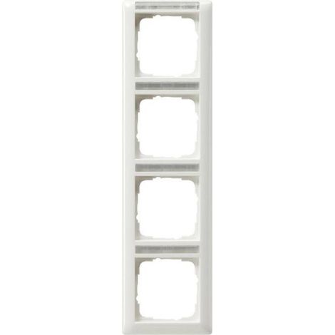 Gira Abdeckrahmen 4f senkr. BSF Standard 55 Reinweiß 111403 (1/5)