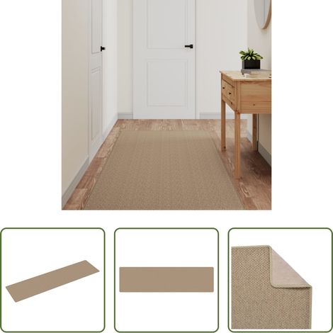 vidaXL Tapis sisal -  Tapis de couloir aspect sisal sable 80x300 cm (1/5)