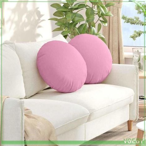 Coussins de siège - FAFEISY - 42014172 - Rose - Ø50 x 19 cm - Lot de 2 (1/5)