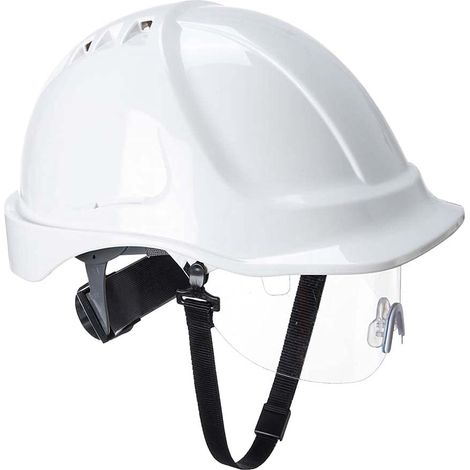 Portwest PW55WHR Casco Endurance con Visiera, Bianco (1/3)