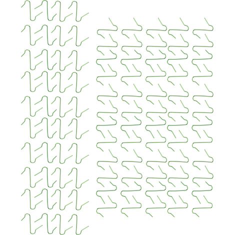 Lot de 100 crochets en S verts, multifonctions en métal, crochets suspendus pour petits objets, décoration de fêtes