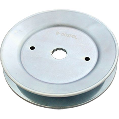 Poulie palier lame pour tracteur tondeuse 36" et 46" – Ø ext 116mm, Ø int 15.9mm, hauteur 22.2mm – Axe dentelé 12 dents – AYP (1/4)