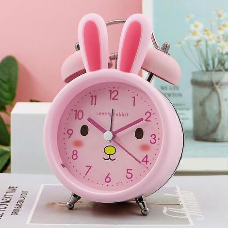 Réveil lapin pour enfants, adapté aux enfants au sommeil profond, avec rétroéclairage et température basse. (1/5)