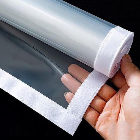Film isolation fenêtre - Film isolant fenêtre - PVC - Film isolation thermique - Rideau d'hiver - Isolation fenêtre - Film isolant fenêtre contre le froid - Rideaux isolants - Adapté aux fenêtres - 40 (1/5)