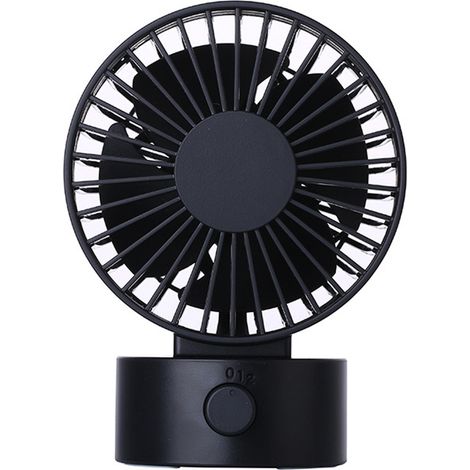 Ventilateur USB - 2 Vitesses + Mode Silencieux - Inclinaison Réglable 30° - Grille Arrière Démontable - Base Antidérapante - Pour Bureau et Intérieur - 1 Pièce (1/5)