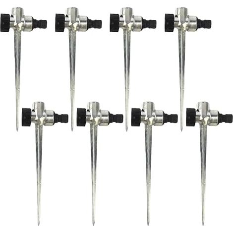 Hydrogarden Lawn Sprinkler Spikes, Metal Irrigation Head, 1/2" Internal Thread and External Side Threaded Interface, for Lawn and Garden Watering for One (1/5)