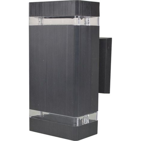 Applique murale solaire d'extérieur à LED, 1000 lumens, résistante à la pluie, à la corrosion, aux hautes températures, tension 220 V, matériau PVC/acrylique, noir (1/5)