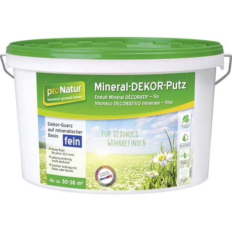 Pronatur Mineral Dekor-Putz 15 kg 0,5 mm fein weiß Putz
