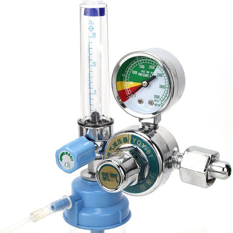 Détendeur de pression pour gaz oxygène 0-100 MPa Manomètre professionnel Régulateur de débit d'air (1/5)