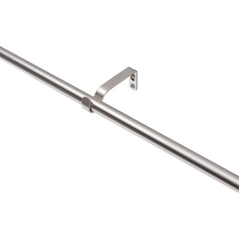 Tringle à Rideau réglable, extensible de 90 à 170 cm, avec matériel de montage, métal, Argent (1/5)