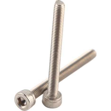 Vis inox 304 tête cylindrique à six pans creux, boulon métallique M3 x 30 mm (1/5)