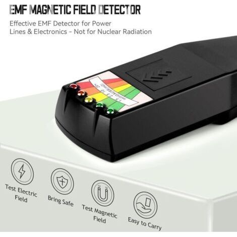 Color Tree Portable LED Electromagnetic Magnetic Field Detector for Ghost Hunting, Electromagnetic Paranormal Equipment, Tester 50Hz-20000Hz, Black (1/2)