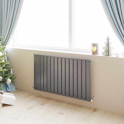 Acezanble Horizontal Flat Panel Radiator Central Heating Rad 600x1020mm Single Anthracite