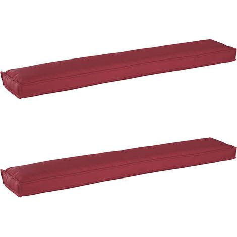 Set de coussins de palette 2 pcs Bordeaux 200 x 40 x 8 cm (1/5)