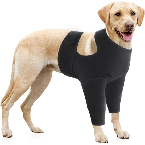Manchon de protection Kuoser pour plaies à la cuisse chez le chien, combinaison de convalescence post-opératoire pour pattes arrière, manchon de récupération pour chiens mâles et femelles, body pour c (1/5)