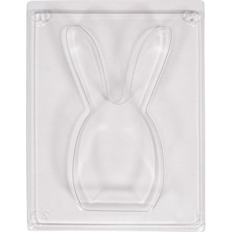 Moule «Lapin», 1 pce., plastique PET transparent, 12,3x6,8x1,8cm, réutilisable, béton créatif, arts créatifs, décoration, pâque-36142000 (1/5)