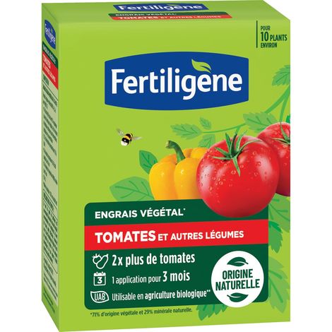 Engrais Végétal Tomates et Légumes 650 g pour 2 Fois Plus de tomates Seulement 1 Application en 3 Mois Jusqu'à 10 Plants Environ Produit 100% Naturel avec zéolite (1/2)