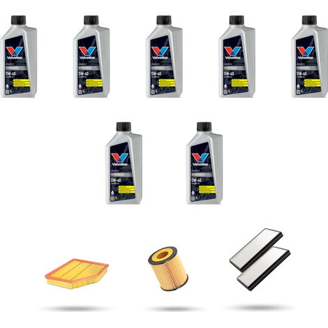 Kit tagliando 3 FILTRI e 7L OLIO compatibile con Bmw serie 5 (E60/E61) 523i 130kw dal 2005 al 2007 (1/5)