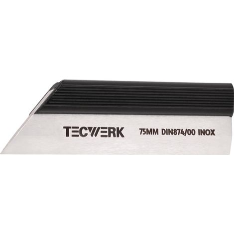 TECWERK Haarlineal DIN 874/00 L.100mm Spezialstahl Q.23x5mm TECWERK