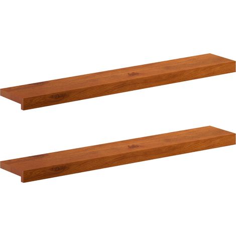 Window Sills 2 pcs Brown 100 x 20 x 2 cm Solid Oak Wood vidaXL
