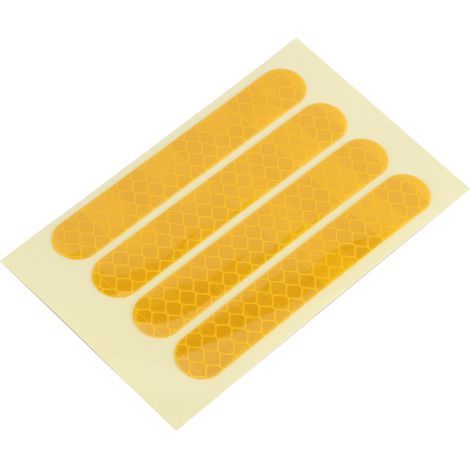 Lot de 4 autocollants réfléchissants pour roues avant et arrière compatibles avec la trottinette électrique Ninebot G30 (jaune) (1/5)