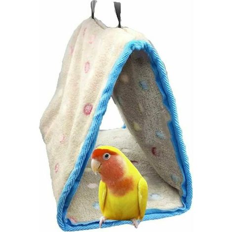 Nid d'oiseau chaud d'hiver pour perroquet, ara, calopsitte, cacatoès, perruche, jouet perchoir pour cage (M) S'areern (1/4)