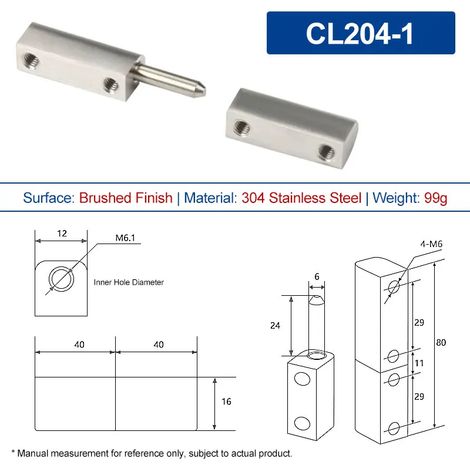 (CL204-1-BXG-LS-2PCS) Charnière détachable mère-enfant pour porte de boîte de distribution d'armoires industrielles, axe de charnière en alliage de zinc (1/5)