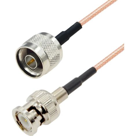 Cable pigtail con conector BNC / conector N RG316 de 50 cm