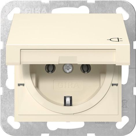 Presa gira 445401 schuko incasso lucida IP20