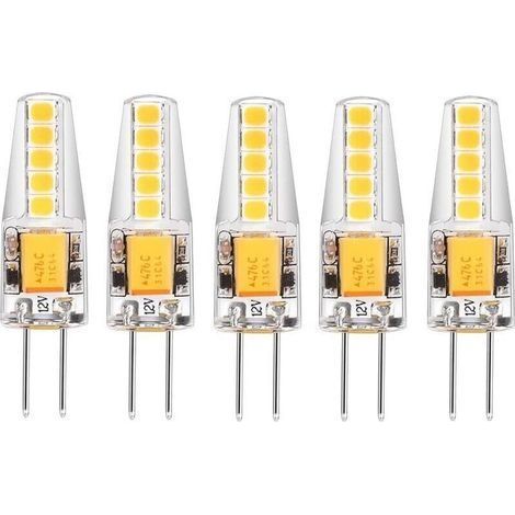 Lot de 5 ampoules LED G4 Blanc naturel 4000K AC / DC 12V 3W 200LM remplacement g4 20w halogène Pas de variateur Pas de scintillement Ampoule à culot à broches led (1/3)