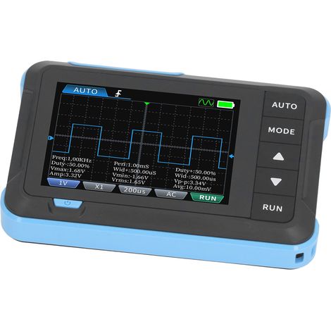 Mini Oscilloscope portatif 2,8 pouces TFT, bande passante de 1M, taux d'échantillonnage de 5.0 MS/s, oscillographe numérique (1/5)
