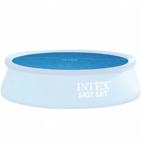 telo di copertura termico per piscina rotonda intex in pvc azzurro 206x206 cm - cod. 28010 (1/5)