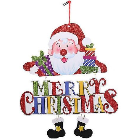 Décoration de porte de Noël (1 pièce) pour café ou centre commercial (1/2)