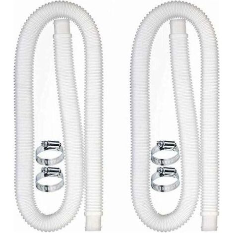 Tuyau de rechange pour piscine, accessoires pour pompe de filtration avec 4 clips métalliques, long tuyau pour pompe, accessoires de piscine (1/4)