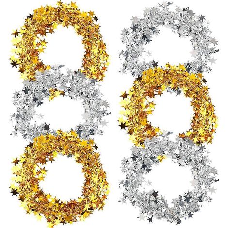 Guirlande en fil de fer en forme d'étoile, 18 pièces, réutilisable et décorative pour les anniversaires et les fêtes de Noël. (1/5)