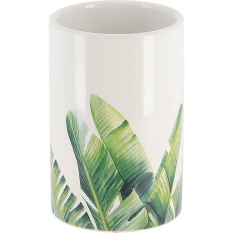 Vaso redondo de dolomita estampado - oasis - Tendance
