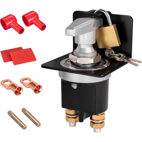 Interrupteur de Batterie auto 12V 24V 36V met Vergrendelplaat 500A Batterij hoofdschakelaar, Isolator voor Auto, Vrachtwagen, Lier, Camper, Boot, Graafmachine, Tractor, Motorhome en Hot Rods (1/5)